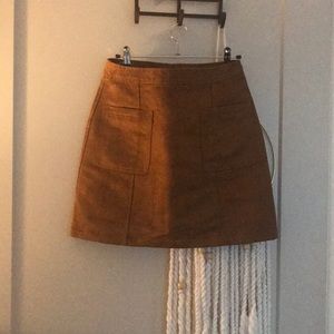 Suede skirt